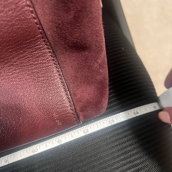 Kate Spade Burgundy Leather & Suede Large Tote Bag - Picture 8 of 10